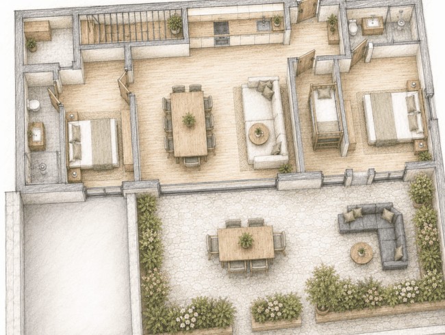 Skizze f&uuml;r Appartement Peak 5 - AI generated